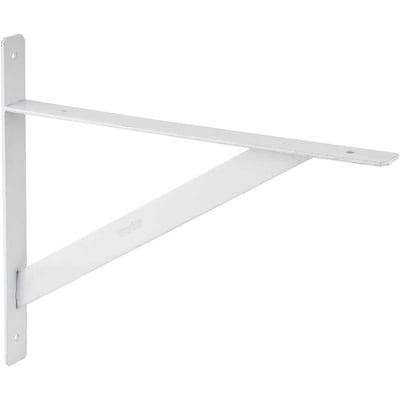 Cantoneira tipo mão francesa, reforçada, cor branca, 20 cm