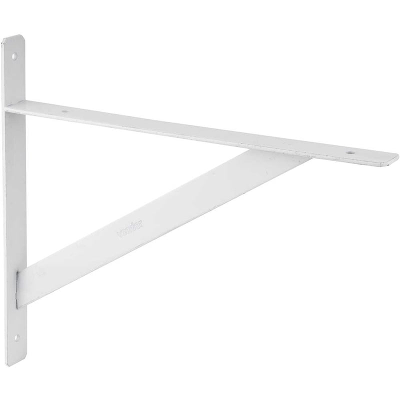 Cantoneira tipo mão francesa, reforçada, cor branca, 30 cm