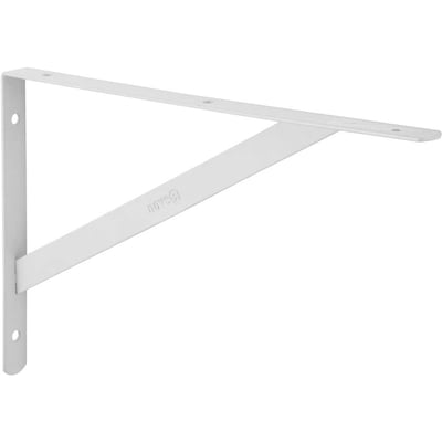 Cantoneira tipo mão francesa, cor branca, 25 cm