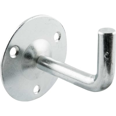 Suporte para corrimão, redondo, tipo gancho, 1/2", zincado