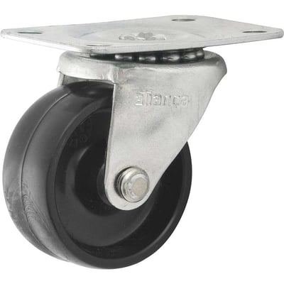 Rodízio giratório leve 1.1/4", de poliuretano, preto, 5629ME12-ZI, ALIANÇA