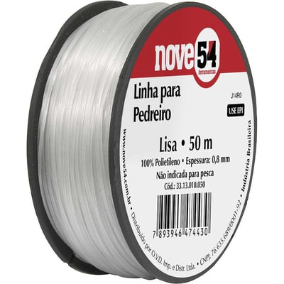 Linha para pedreiro, lisa, com 50 m