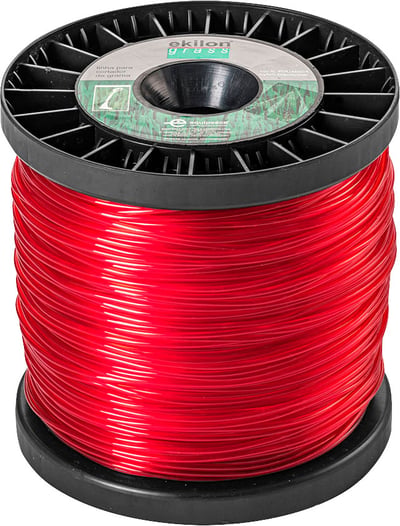 Fio de nylon 2,7 mm x 154 m, vermelho perfil redondo, 1 kg, 7184