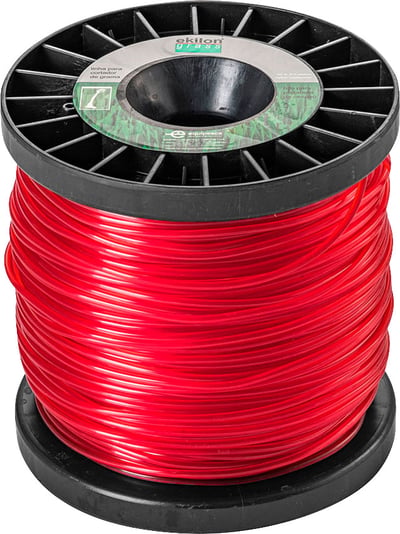 Fio de nylon 2,7 mm x 308 m, vermelho perfil redondo, 2 kg, 7169