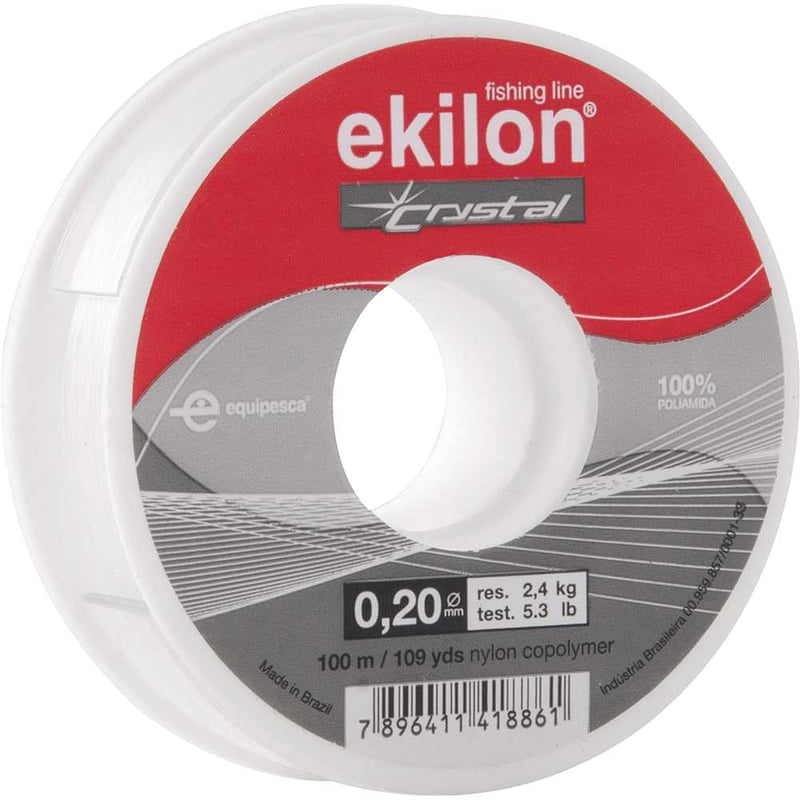 Linha para pesca, 0,20 mm x 100 m, branca