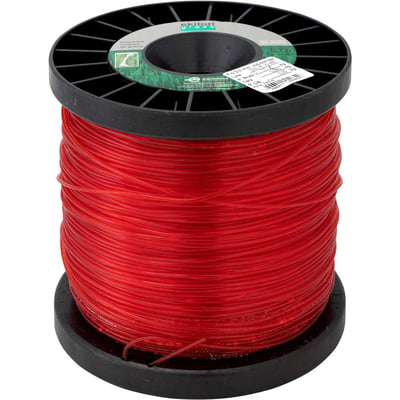 Fio de nylon 2,0 mm, vermelho perfil redondo, rolo com 1,0 kg, 7182