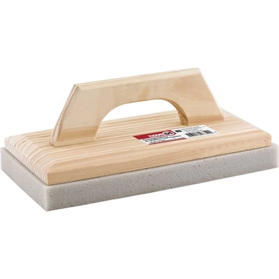 Desempenadeira de madeira com espuma 140 mm x 270 mm