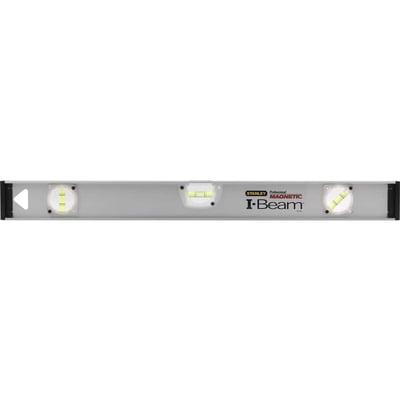 Nível de alumínio 24", com 3 bolhas e base magnetica, 42-244