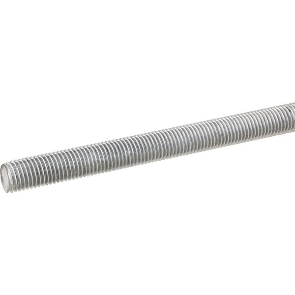 Barra roscada zincada branca 1/4", rosca UNC