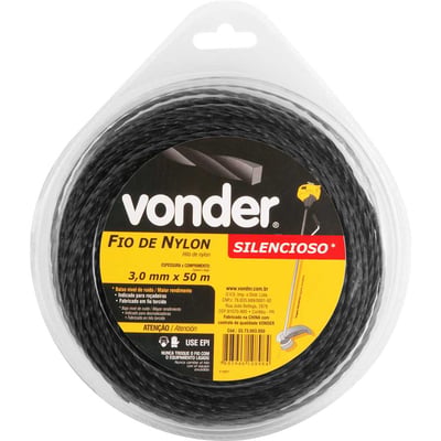 Fio de nylon, 3,0 mm x 50 m, silencioso