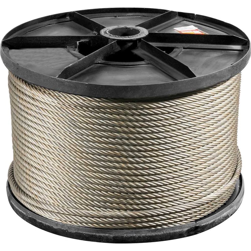 Cabo de aço galvanizado, alma de fibra, 25,40 mm - 1", 6 x 41WS