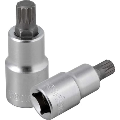 Soquete multidentado, curto, com encaixe de 1/2", M10