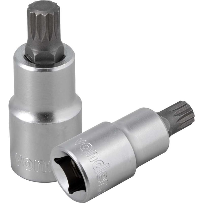 Soquete multidentado, curto, com encaixe de 1/2", M10
