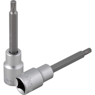 Soquete multidentado, longo, com encaixe de 1/2", M6