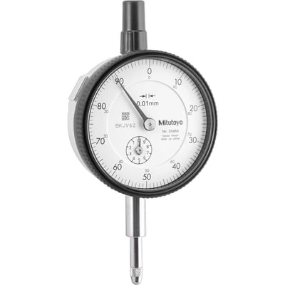 Relógio comparador analógico, 0,01 mm x 10 mm