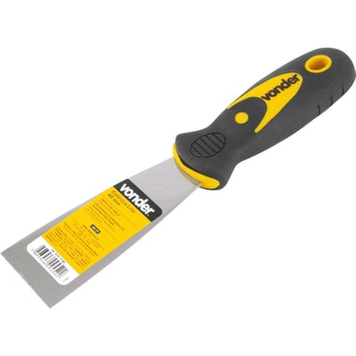 Espátula de aço, 1.1/2", com cabo emborrachado