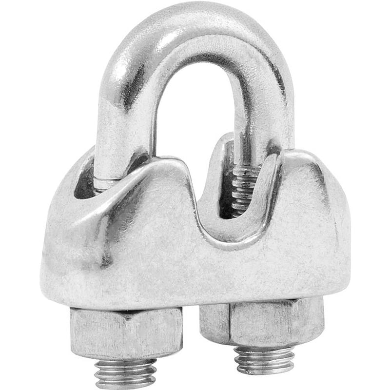 Clips para cabo de aço 3/16" - 4,76 mm, em aço inox