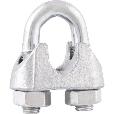 Clips para cabo de aço 1/2" - 12,70 mm, cartela com 2 peças