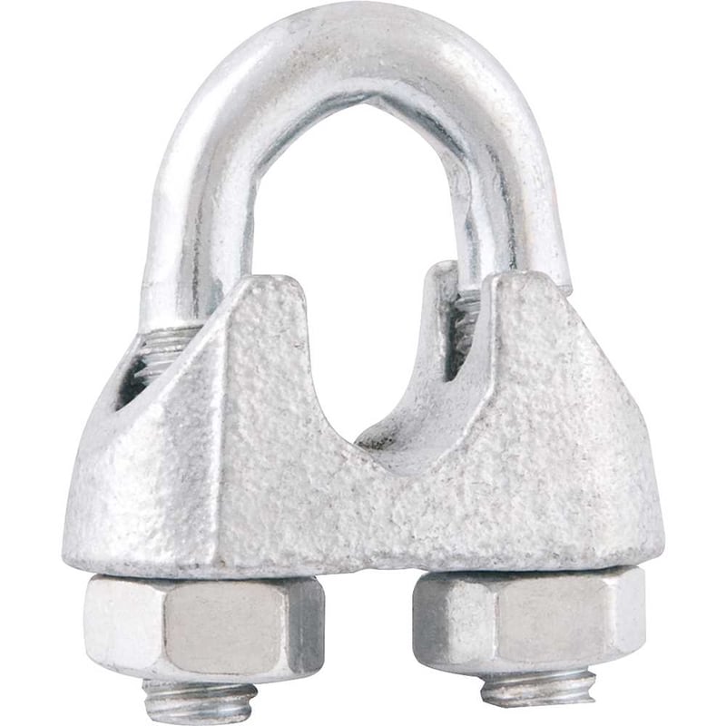 Clips para cabo de aço 1/2" - 12,70 mm, saco com 300 peças
