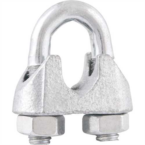 Clips para cabo de aço 5/8" - 15,90 mm, cartela com 2 peças, VONDER.