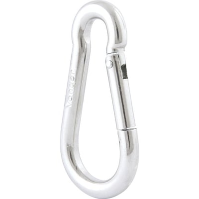 Mosquetão com trava, 9 mm x 90 mm, cartela com 1 peça