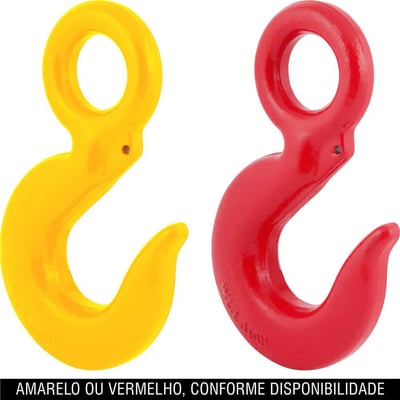 Gancho olhal em aço, 3,00 T - 1/2", sem trava, pintado