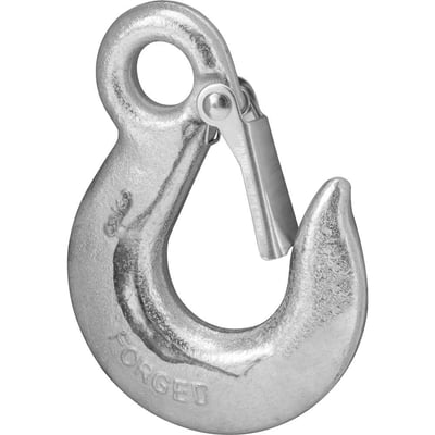 Gancho de aço com olhal, 1,5 tonelada, 3/8", com trava