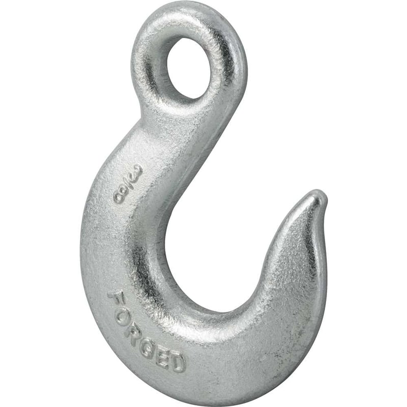 Gancho de aço com olhal, 1,5 tonelada, 3/8", sem trava