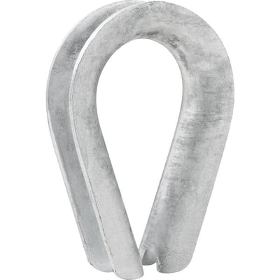 Anilha/sapatilho para cabo de aço, 9,53 mm - 3/8", cartela com 1 peça