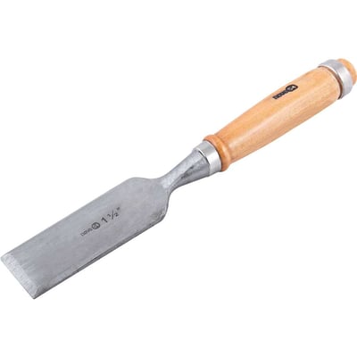 Formão chanfrado reto 1.1/2", com cabo de madeira