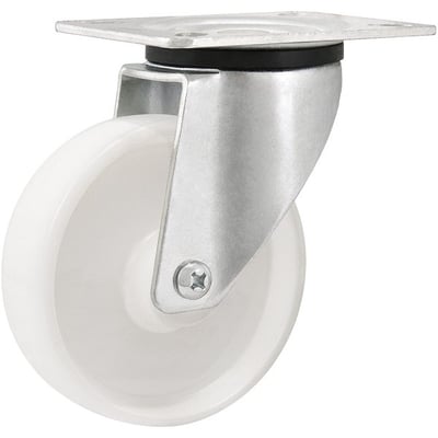 Rodízio giratório 5", de nylon, branco