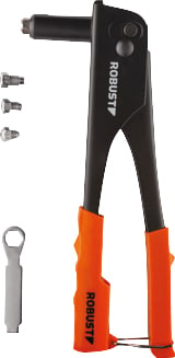 Rebitador manual, tipo alicate, com 4 ponteiras, 3370167