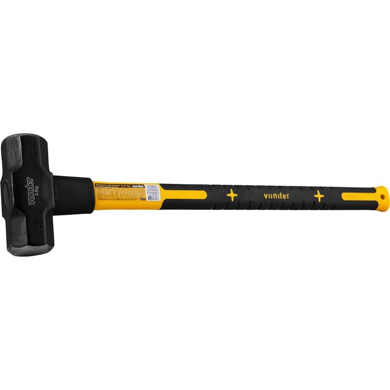 Marreta oitavada, 2,5 kg, com cabo de fibra