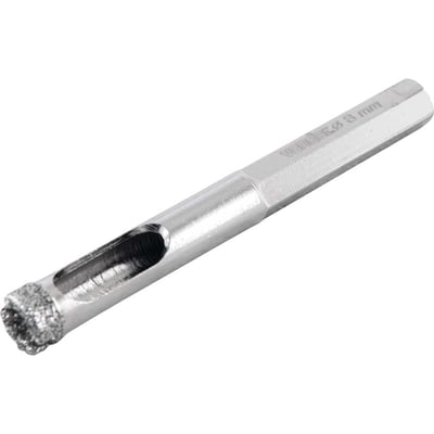 Serra copo diamantada 8 mm, refrigerada, com haste
