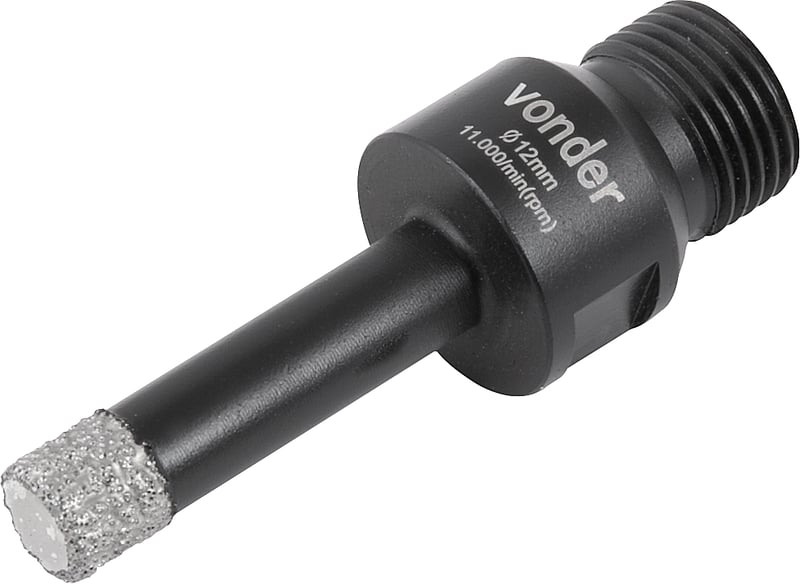 Serra copo diamantada, 12 mm, para esmerilhadeira
