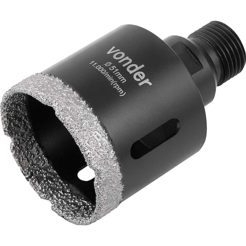 Serra copo diamantada, 51 mm, para esmerilhadeira