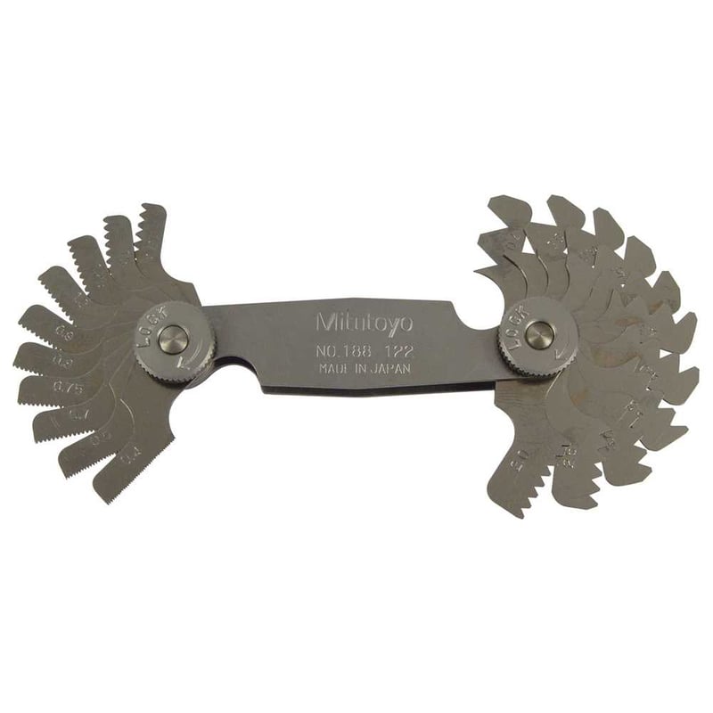 Calibre/pente de rosca com 21 lâminas, 0,4 mm - 7,0 mm
