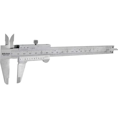 Paquímetro universal analógico, 150 mm/6"- 0,05 mm/1/128"