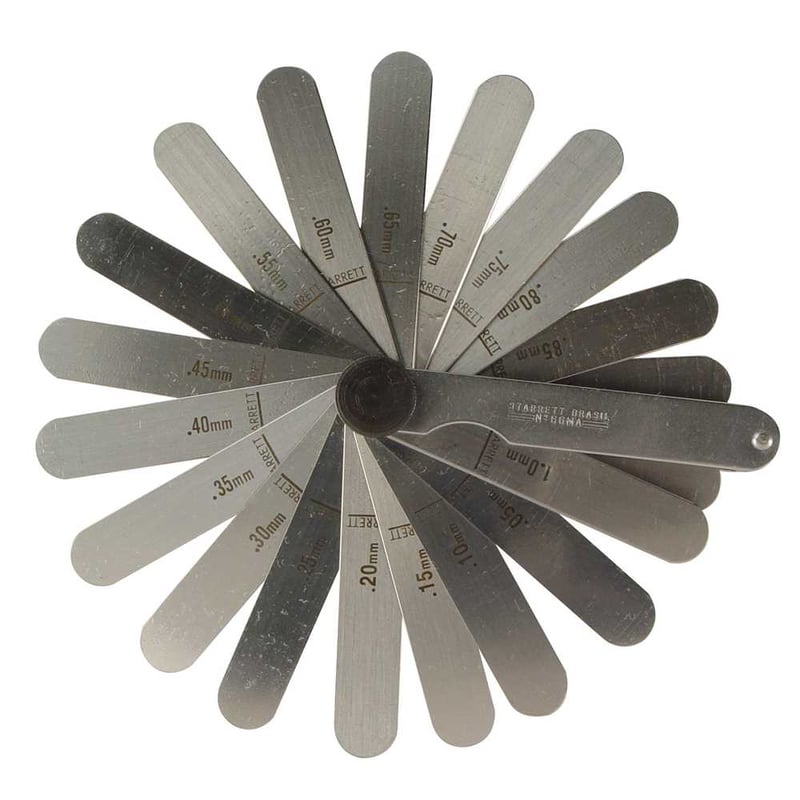 Cálibre de folga 0,05 mm a 1,00 mm com 20 lâminas, 77 mm, 66 MA STARRET