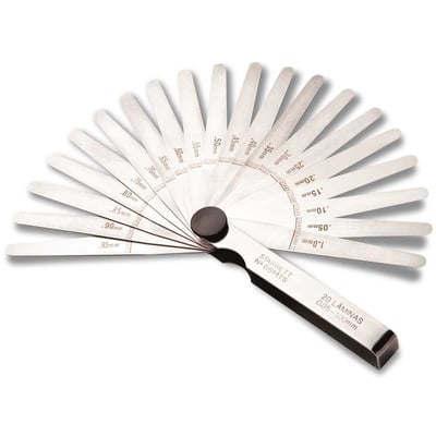 Cálibre de folga 0,05 mm a 1,00 mm com 13 lâminas, 114 mm, 76 MB STARRET