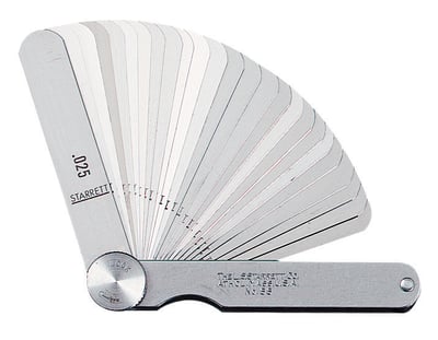 Cálibre de folga 0,05 mm a 1,00 mm com 20 lâminas, 114 mm, 66 MB STARRET