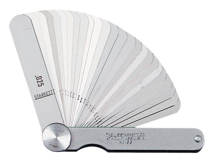 Cálibre de folga 0,05 mm a 1,00 mm com 20 lâminas, 114 mm, 66 MB STARRET
