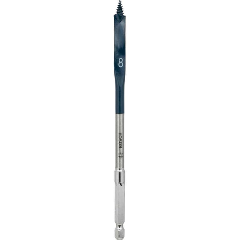 Broca chata para madeira, 8 mm x 152 mm, ponta autoperfurante