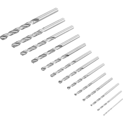 Jogo de brocas de aço rápido DIN 338, 1,5 mm a 6,5 mm, com 13 peças