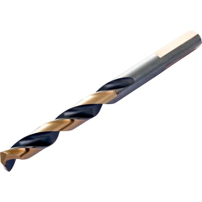 Broca de aço rápido 10 mm, haste com 3 faces planas, acabamento superficial em óxido de bronze, A32110.0