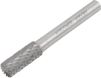 Lima rotativa cilíndrica, 8,0 mm x 20,0 mm, com haste 6,0 mm