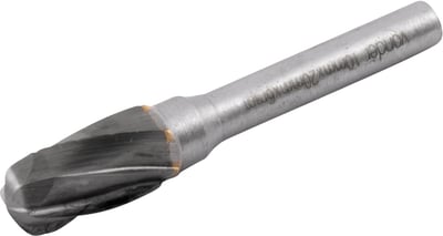 Lima rotativa abaulada para alumínio, 10,0 mm x 20,0 mm, com haste 6,0 mm