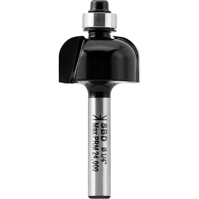 Fresa meia cana com rolamento, 7/8" x 1/2" x 1/4", STA80308