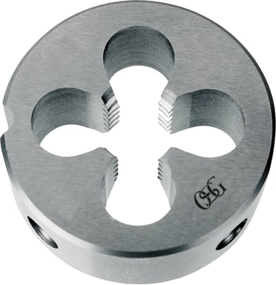 Cossinete com rosca MF, 10 mm x 1,00 mm, aço rápido (HSS), DIN 223-B 105/9C