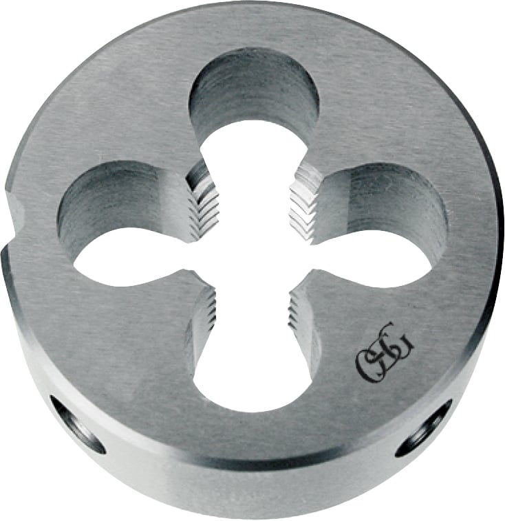 Cossinete com rosca MF, 10 mm x 1,00 mm, aço rápido (HSS), DIN 223-B 105/9C